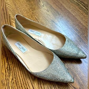 Jimmy Choo Romy Flats in Metallic